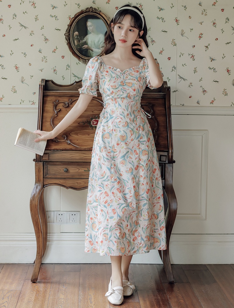 Summer Casual dress France style long dress for women
