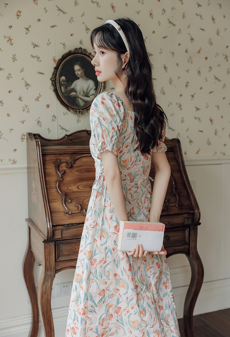 Summer Casual dress France style long dress for women
