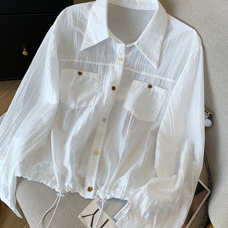 Long sleeve niche shirt pure coat for women