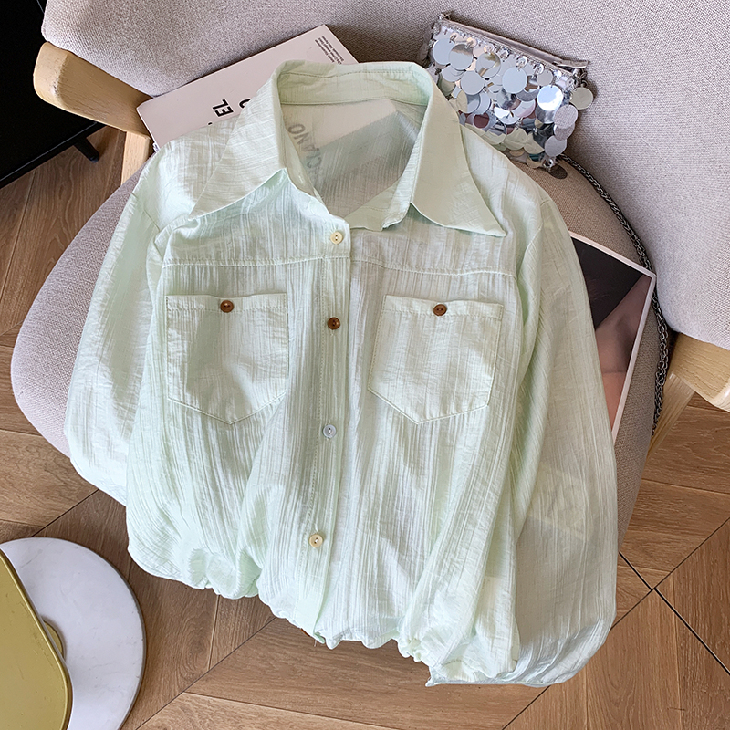 Long sleeve niche shirt pure coat for women