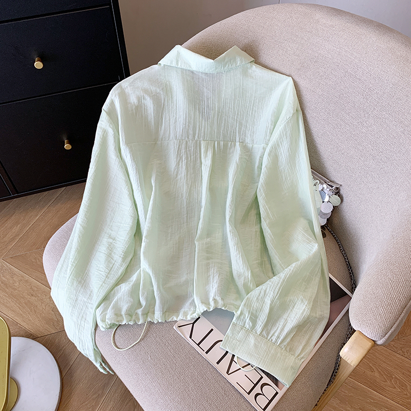 Long sleeve niche shirt pure coat for women