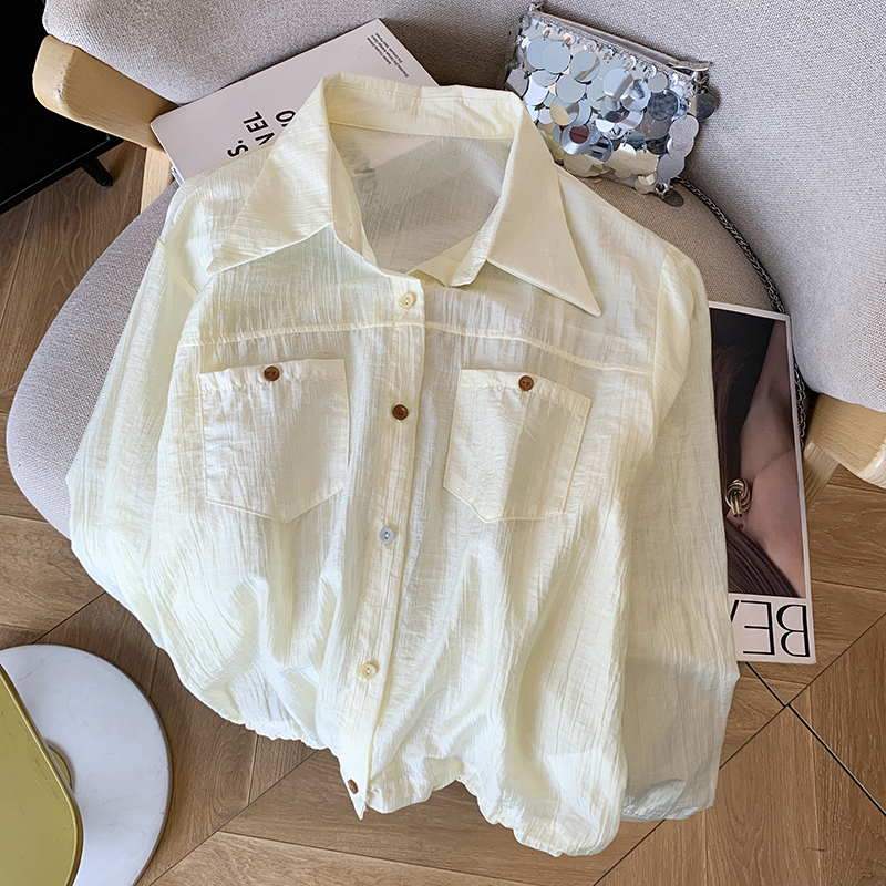 Long sleeve niche shirt pure coat for women