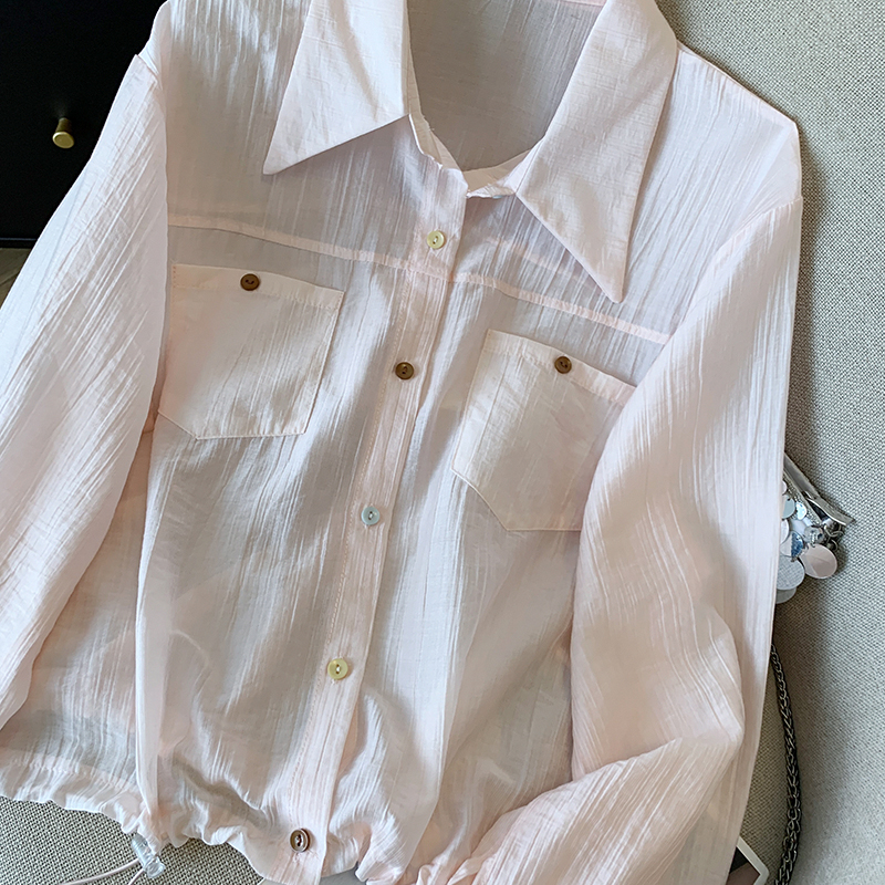 Long sleeve niche shirt pure coat for women