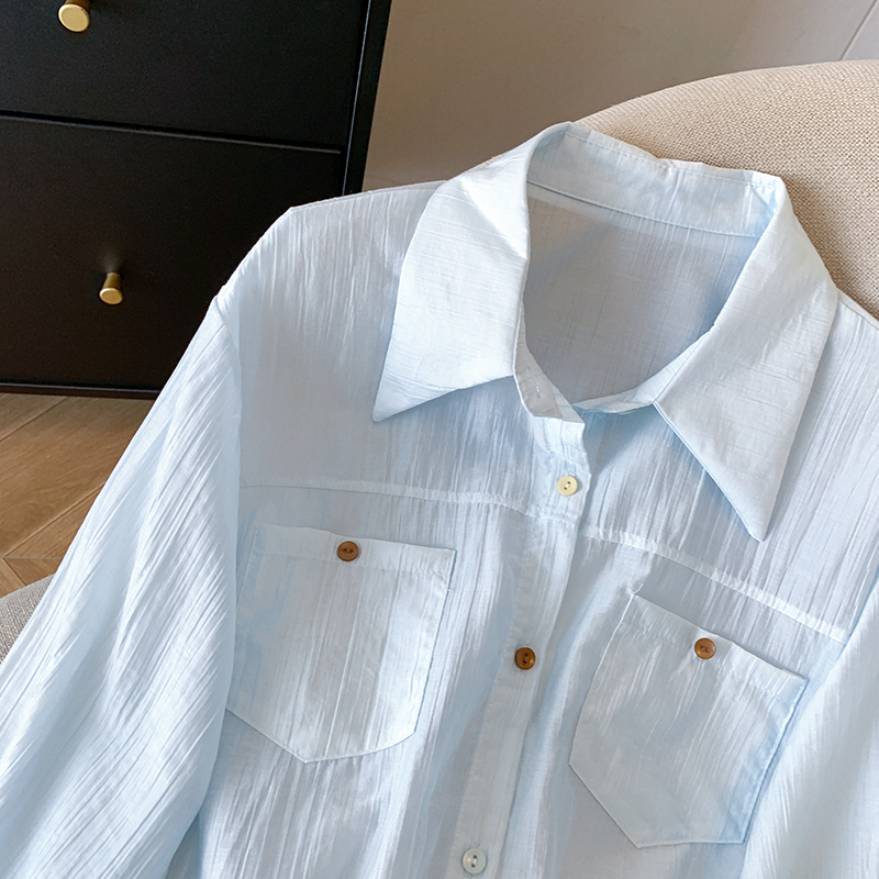 Long sleeve niche shirt pure coat for women