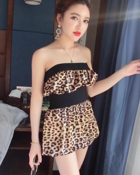 Grace satin sexy wrapped chest imitation silk dress