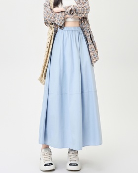 Bud high waist ice silk big skirt all-match summer skirt