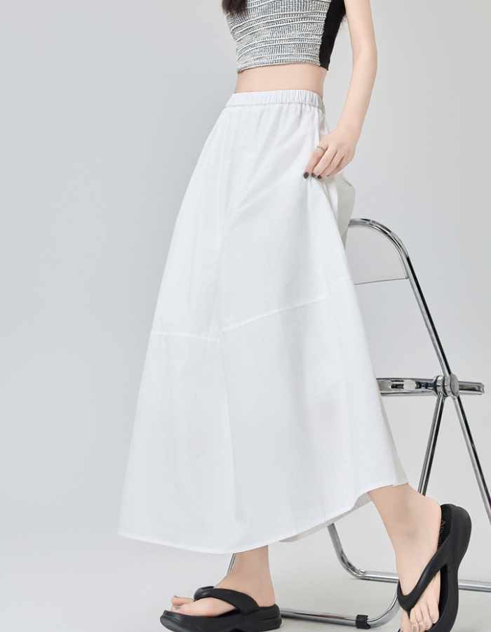 Bud high waist ice silk big skirt all-match summer skirt