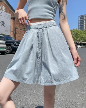 Wide leg summer A-line slim shorts for women