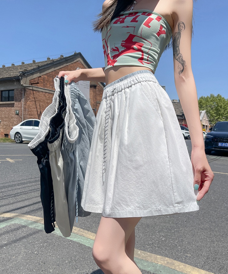 Wide leg summer A-line slim shorts for women