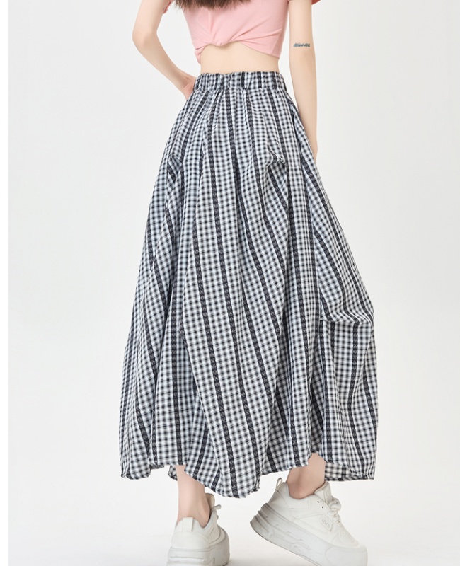 Summer A-line fold slim big skirt irregular skirt