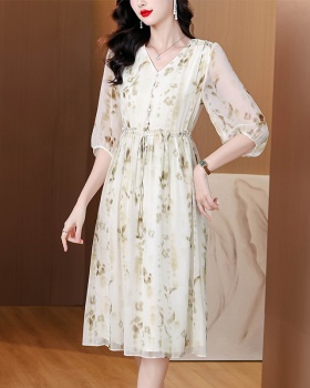 Real silk silk light luxury dress for women