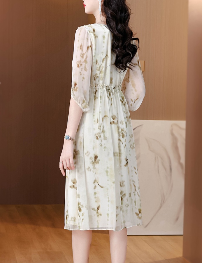 Real silk silk light luxury dress for women
