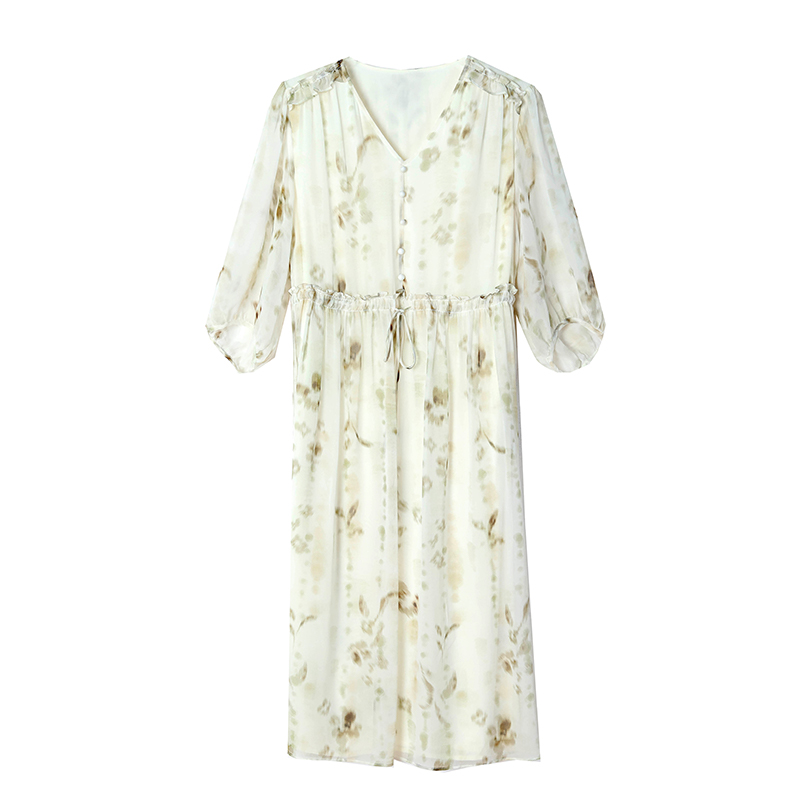 Real silk silk light luxury dress for women