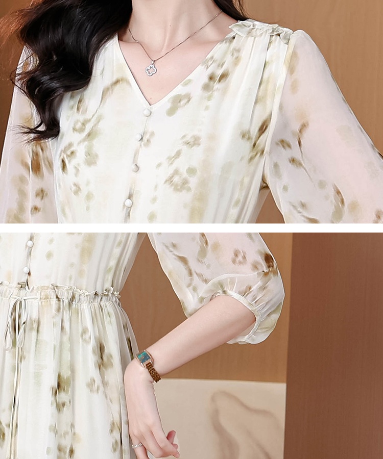 Real silk silk light luxury dress for women