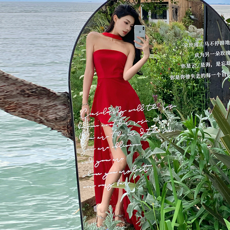 Temperament fashion long dress slim dress for women