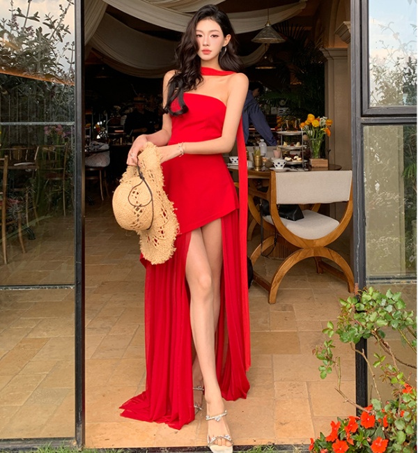 Temperament fashion long dress slim dress for women