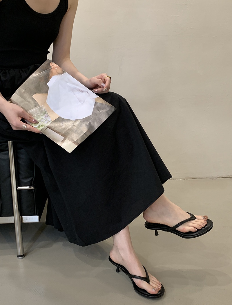 Minimalist sandals fine-root high-heeled shoes