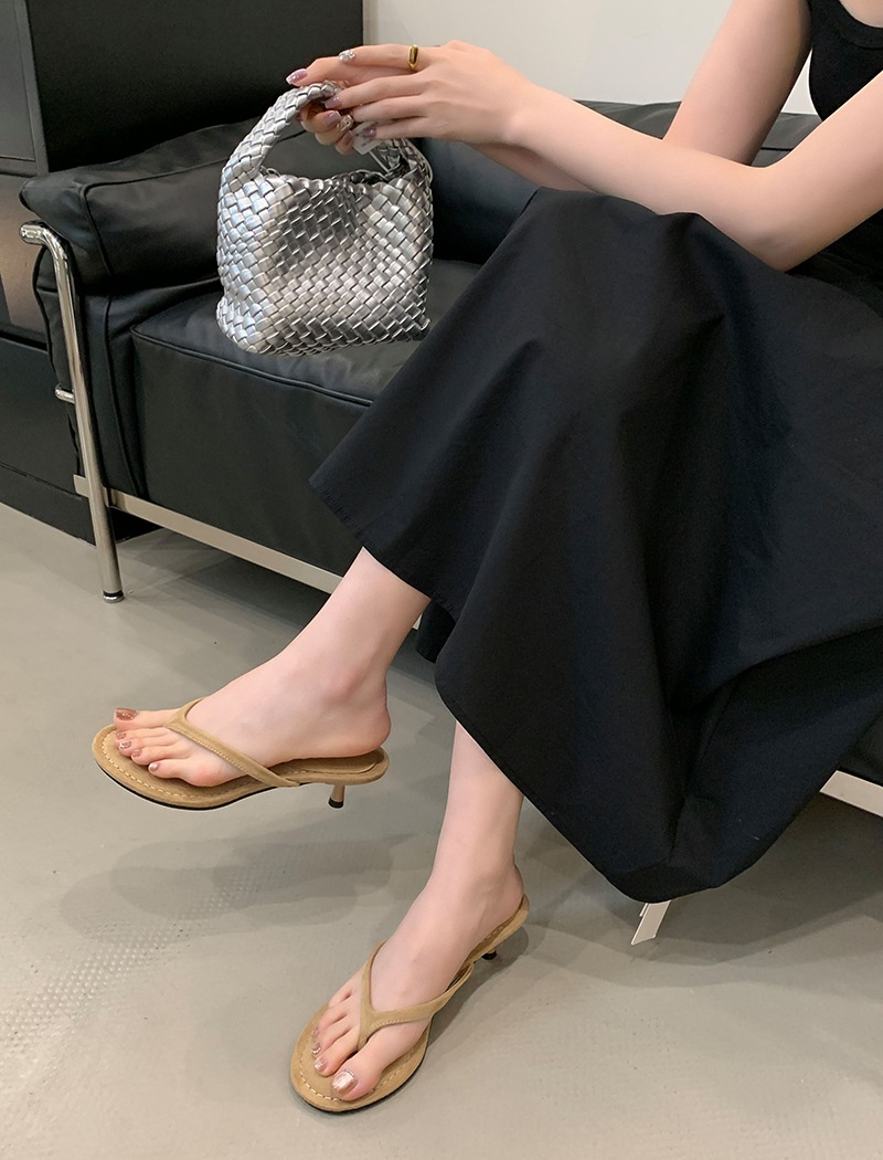 Minimalist sandals fine-root high-heeled shoes