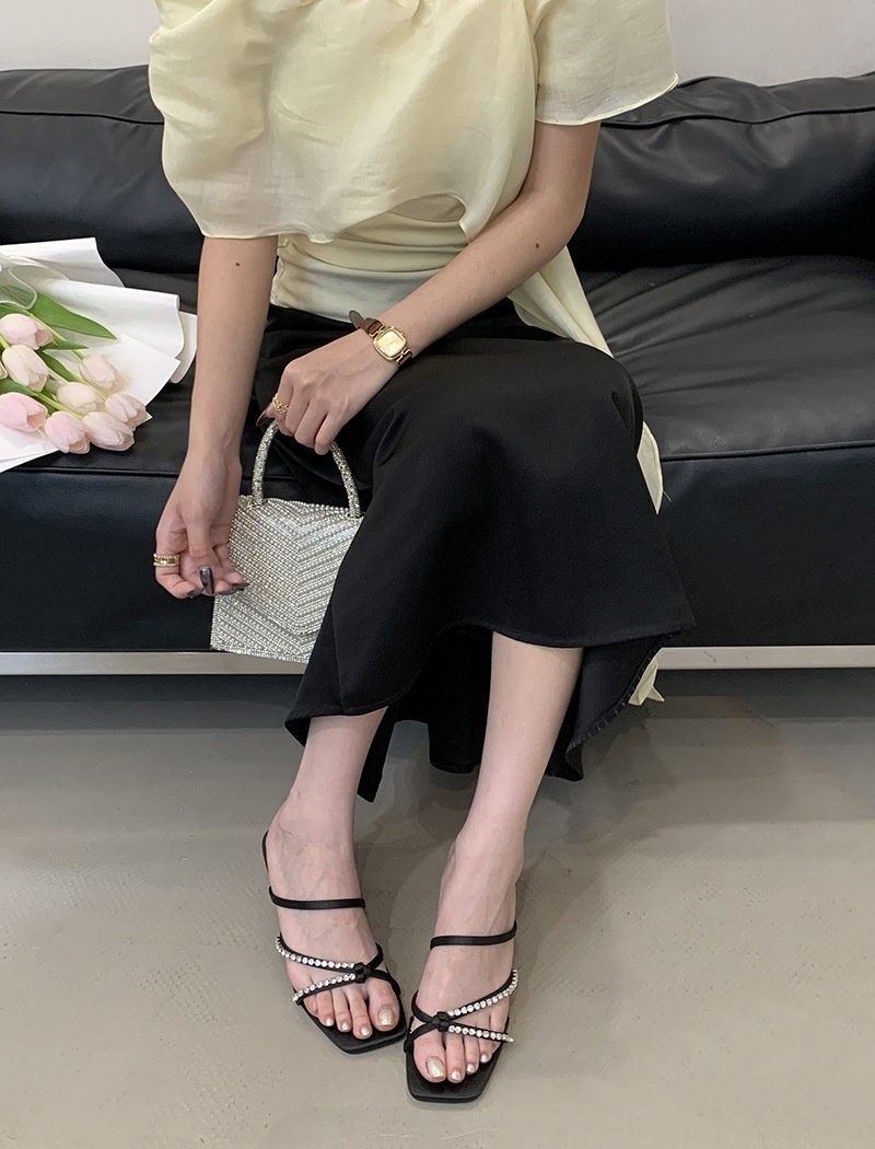 Summer wears outside fine-root slippers for women