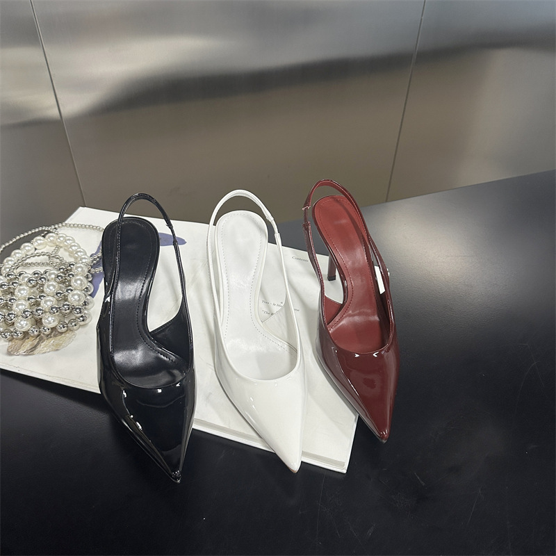 Low slim footware pointed high-heeled shoes for women