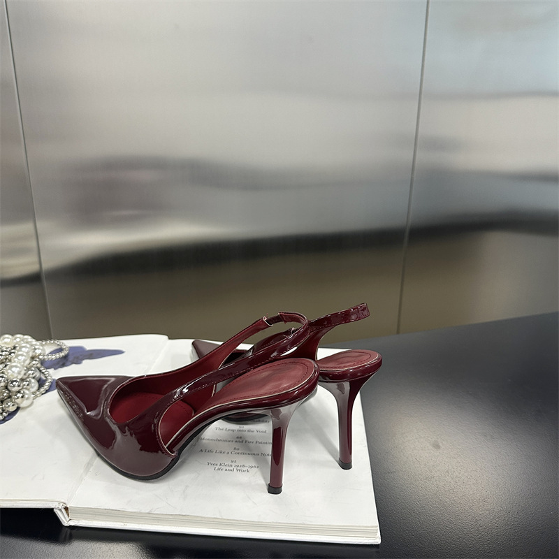 Low slim footware pointed high-heeled shoes for women