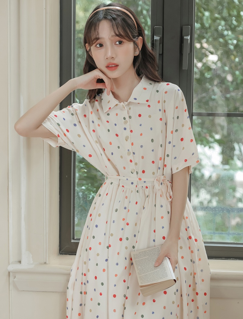 Student show young colors frenum dress for women
