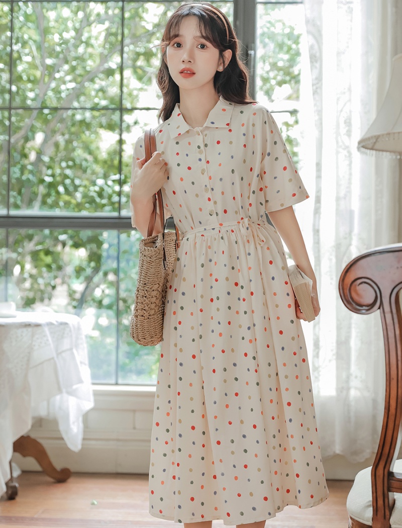 Student show young colors frenum dress for women