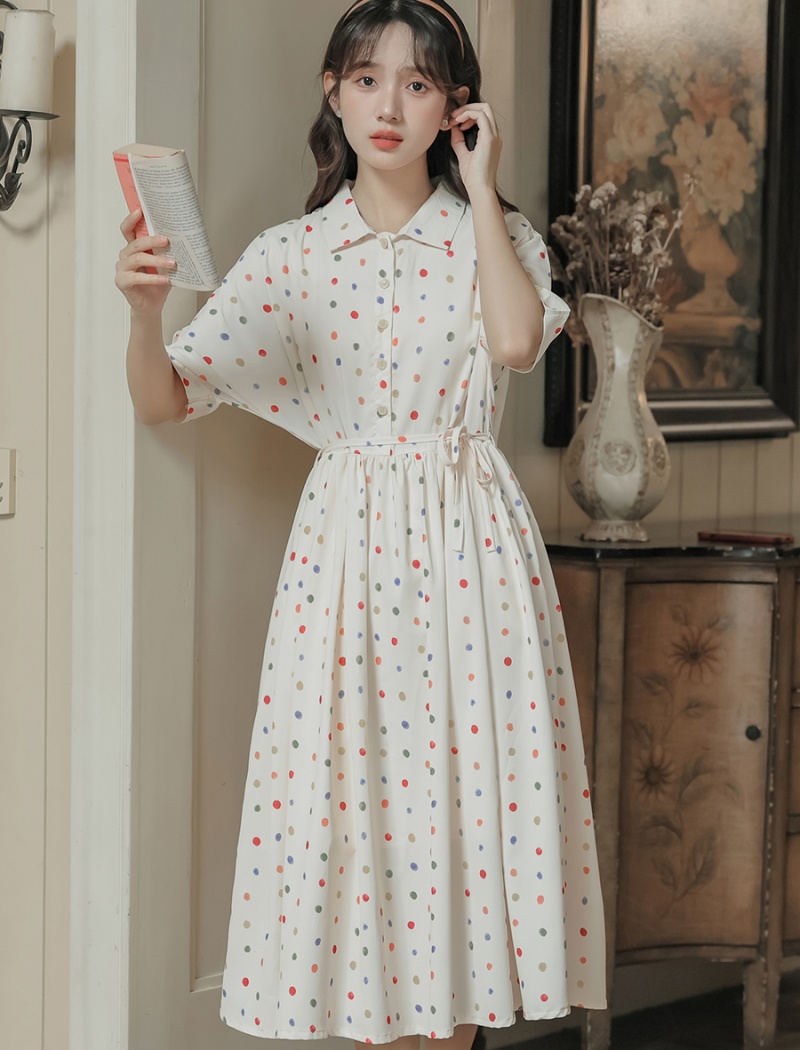 Student show young colors frenum dress for women