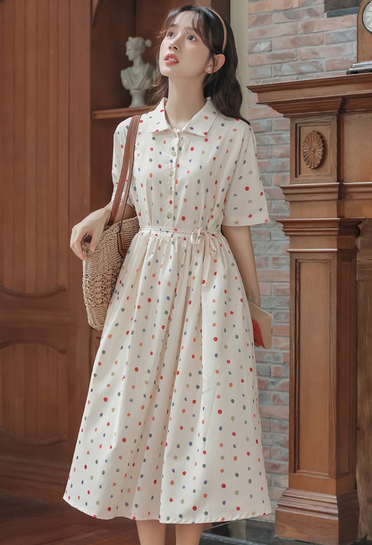 Student show young colors frenum dress for women