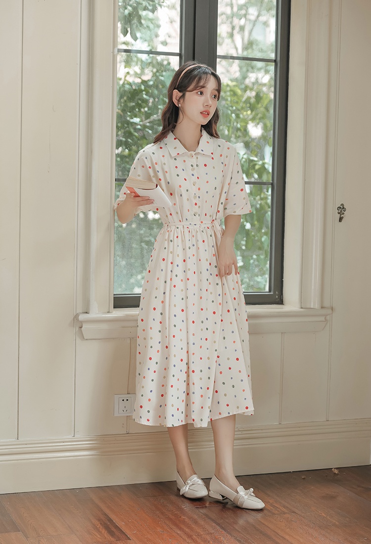 Student show young colors frenum dress for women