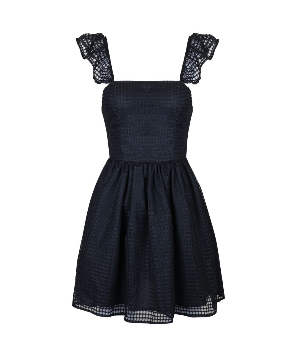 Sling halter maiden lotus leaf edges sweet dress for women