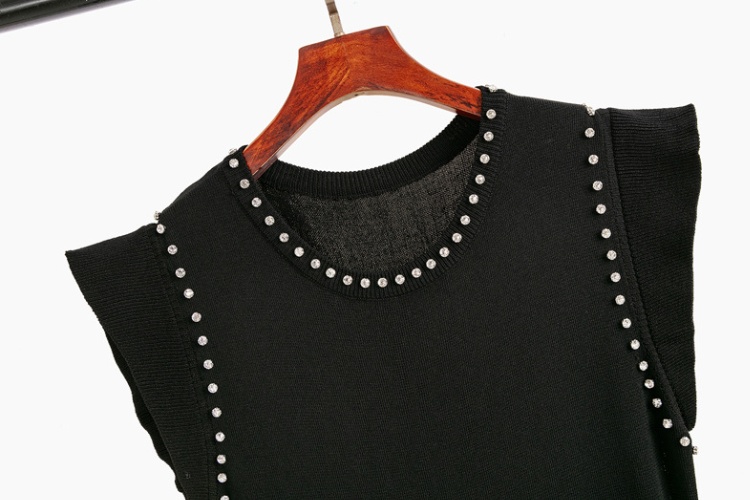 Black summer dress chanelstyle mermaid vest for women