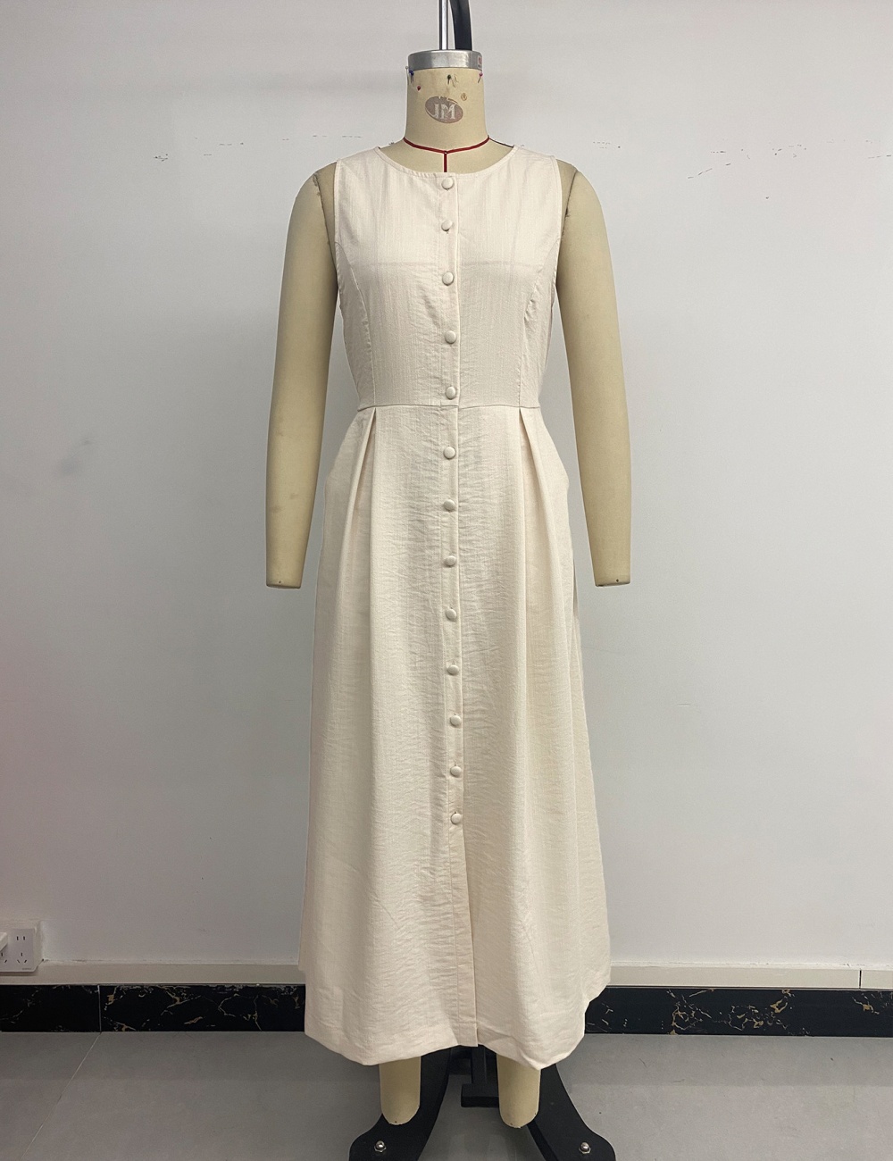 European style Casual sleeveless pure all-match simple dress
