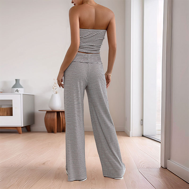 Simple summer long pants fashion vest a set for women