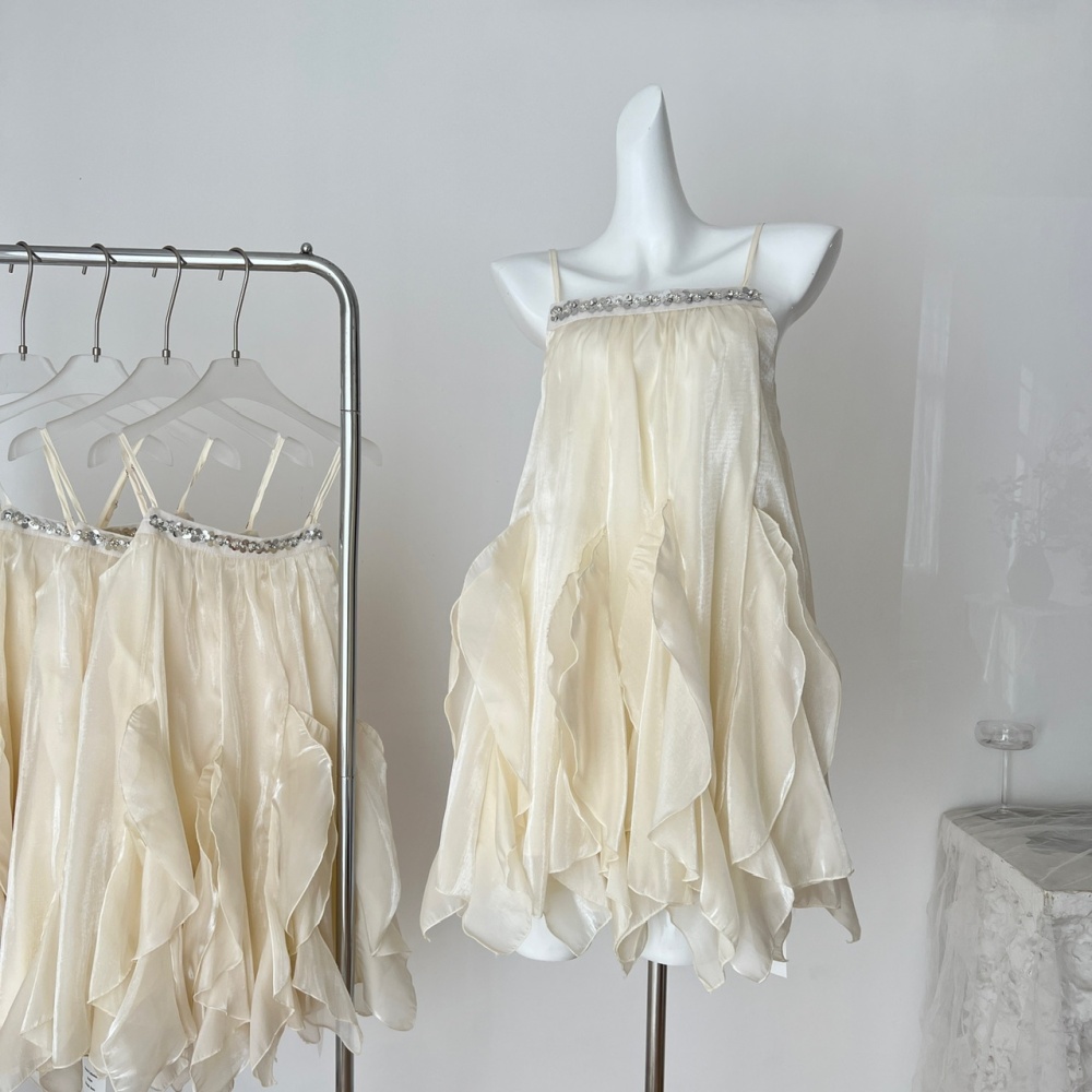Sling satin summer sweet France style dress