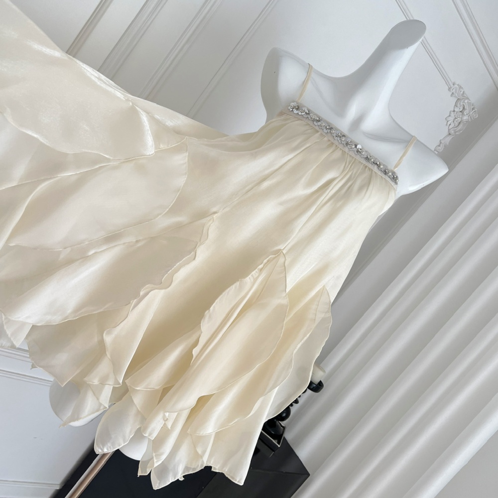 Sling satin summer sweet France style dress