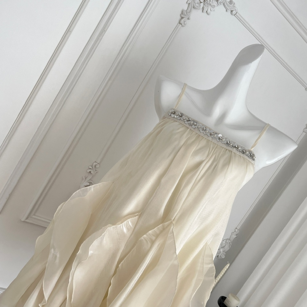 Sling satin summer sweet France style dress