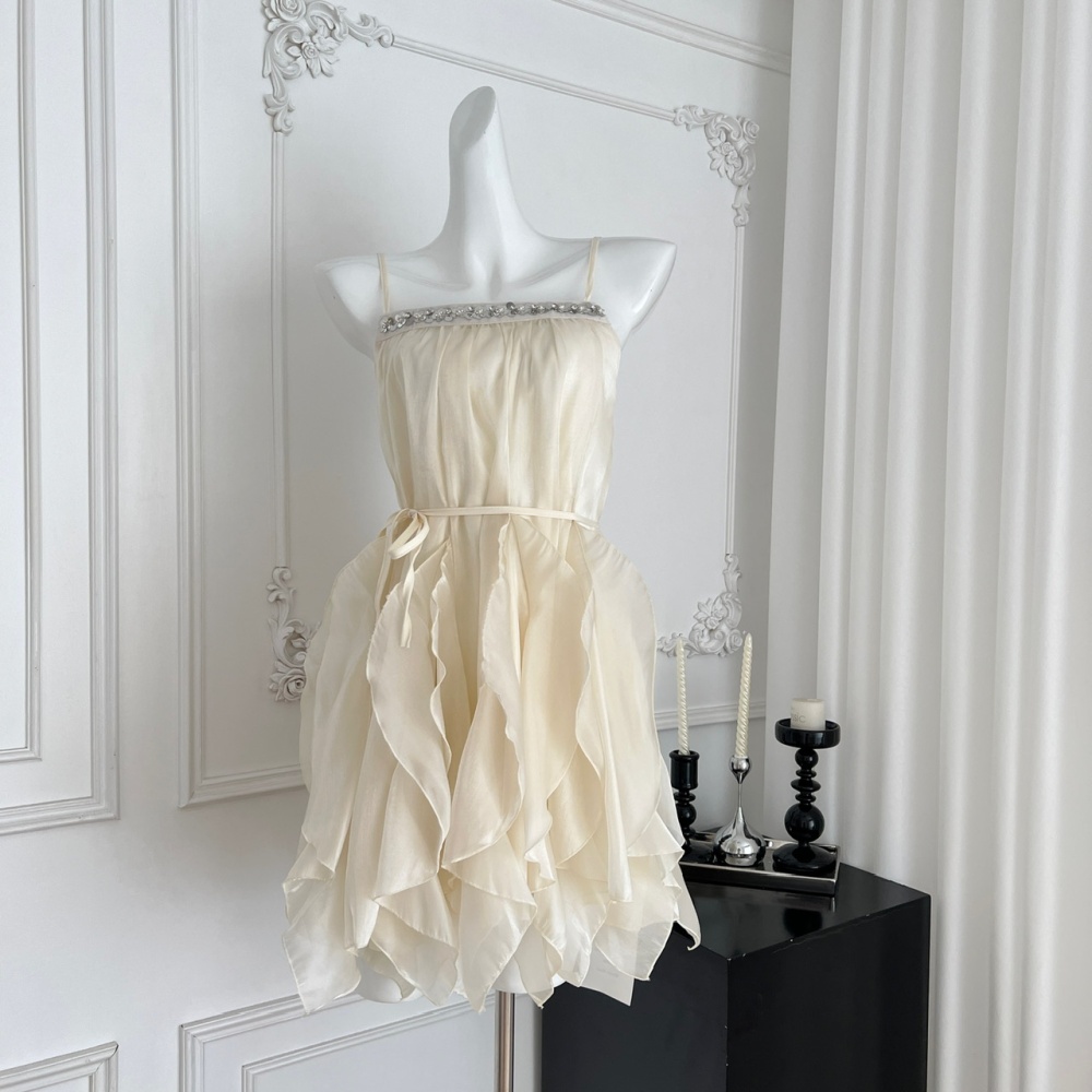 Sling satin summer sweet France style dress