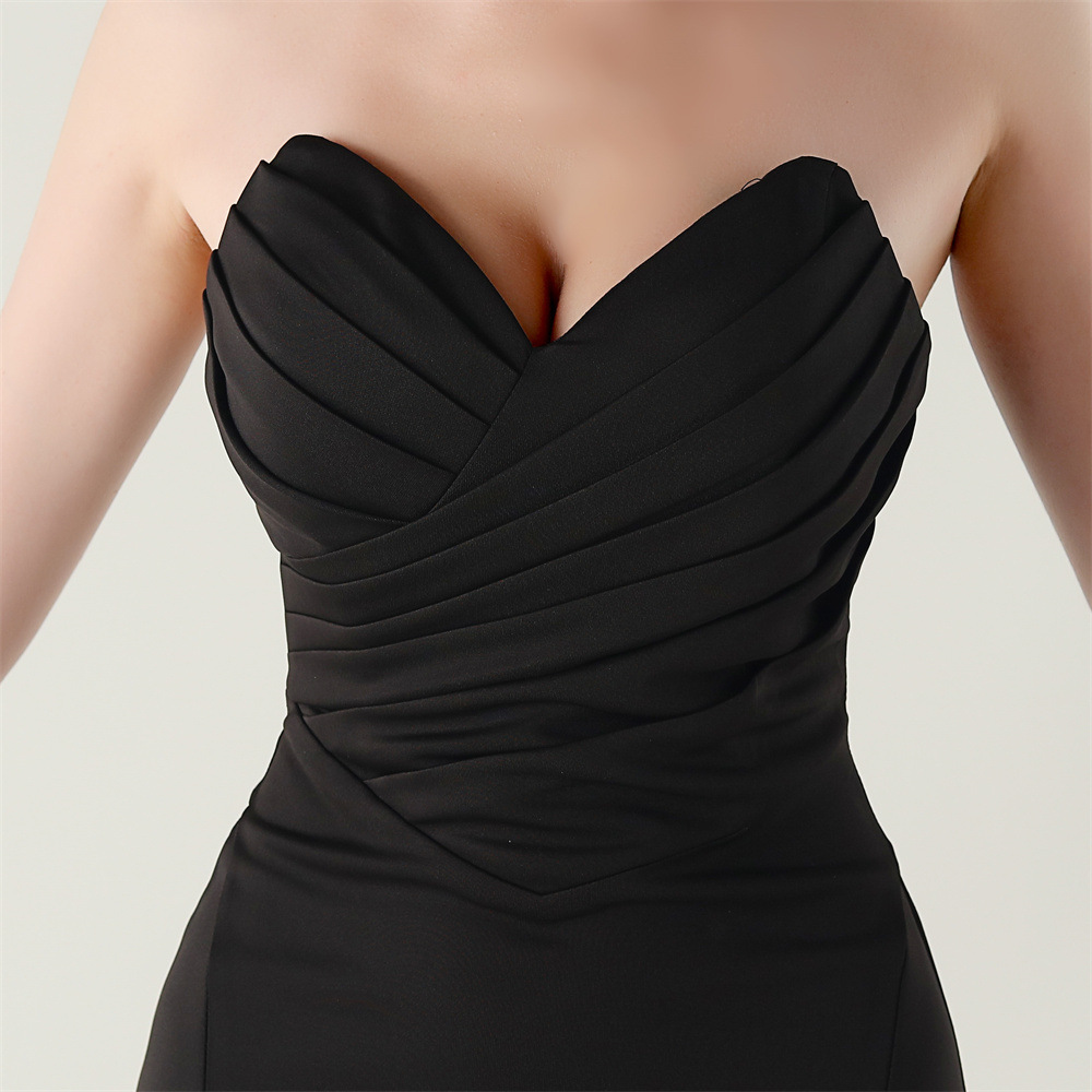 Banquet bridesmaid dress wrapped chest evening dress