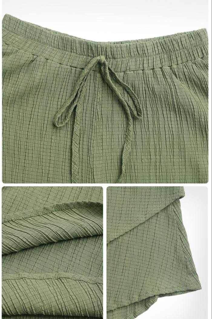 Double European style Casual pure shorts for women