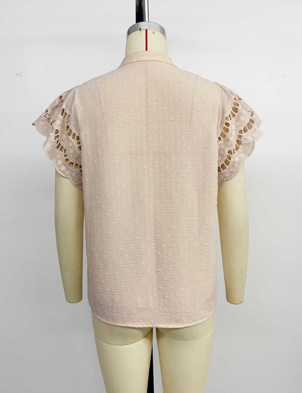 Hollow sweet style pure retro shirt for women