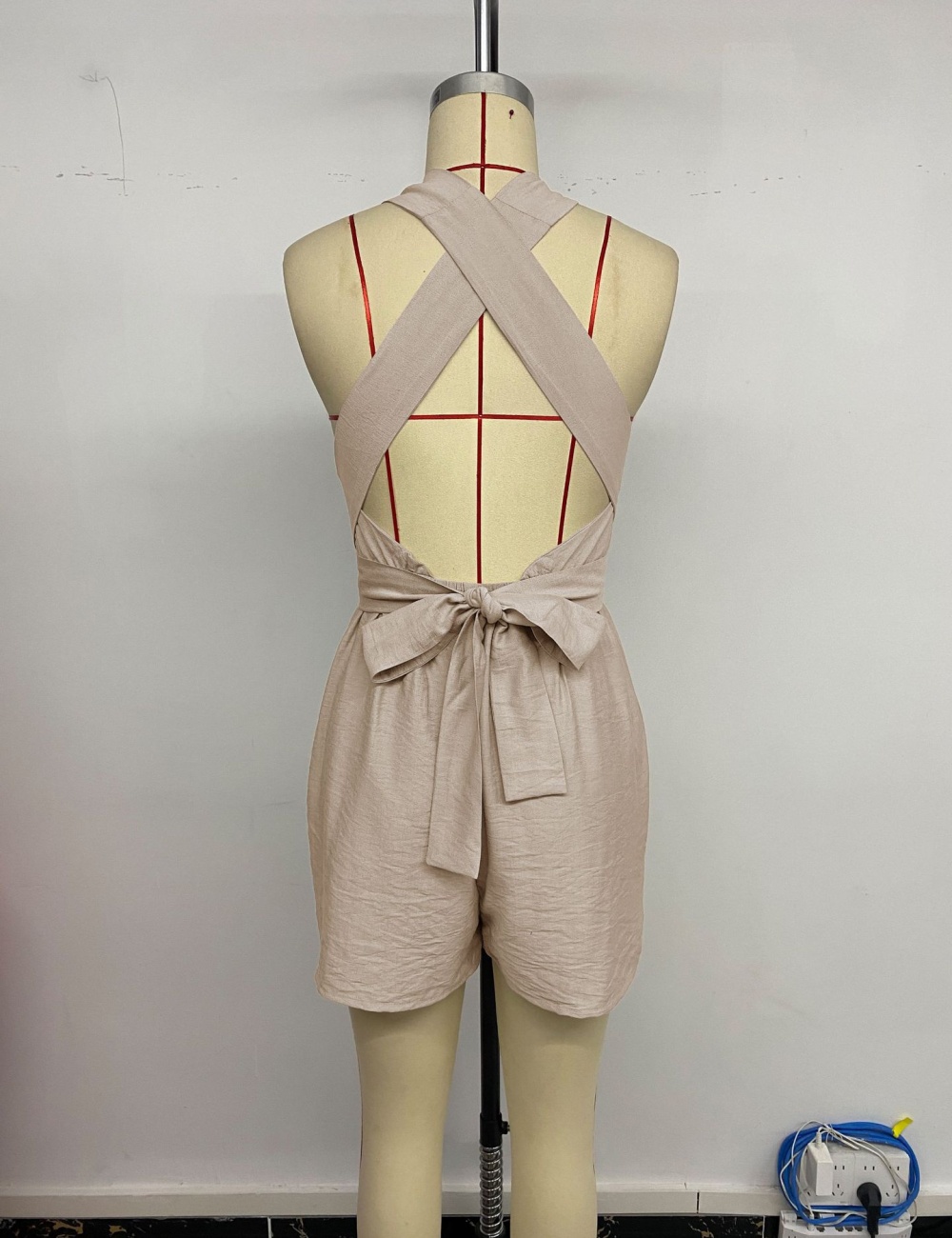 Vacation pinched waist sleeveless Casual jumpsuit