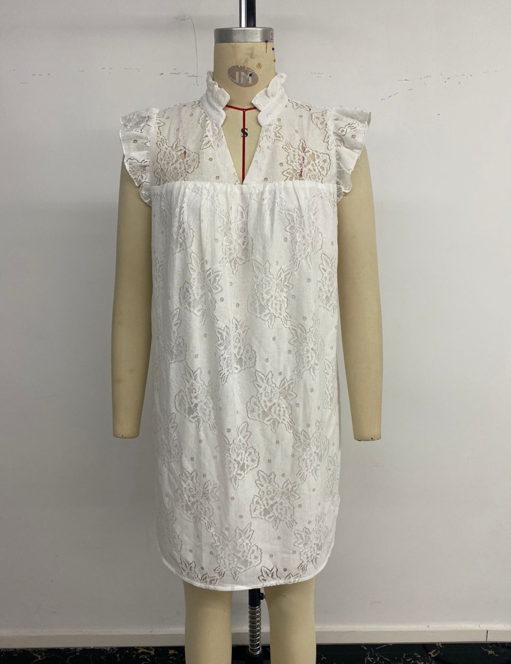Lace white simple fashionable European style dress