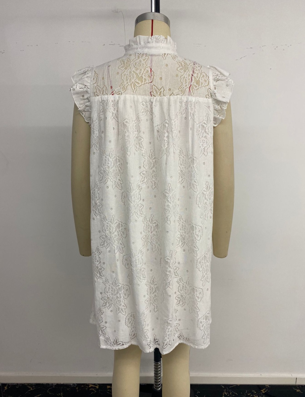 Lace white simple fashionable European style dress