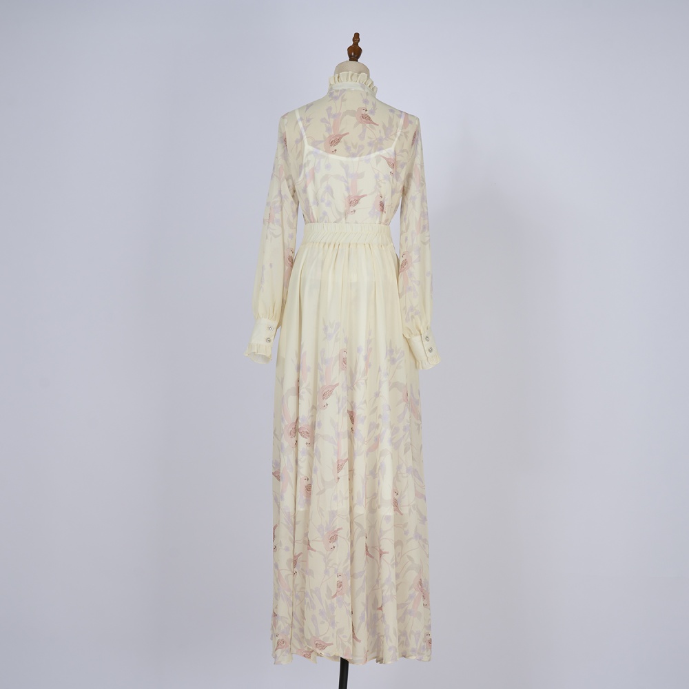 Lady long skirt temperament shirt a set