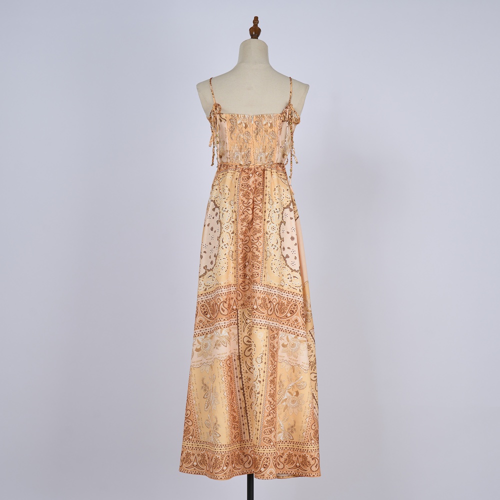 Sling cotton dress long summer corset