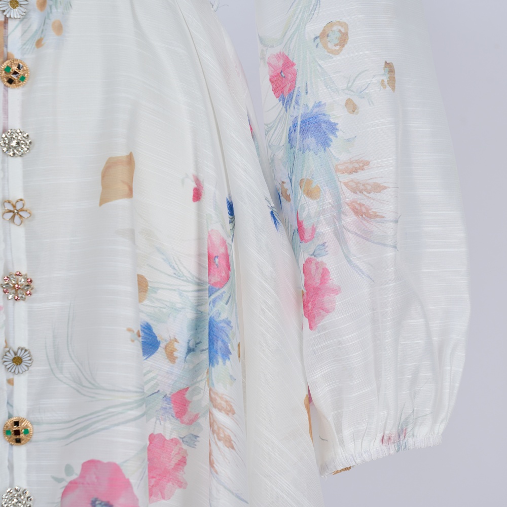 Cstand collar vacation with sling mood dress
