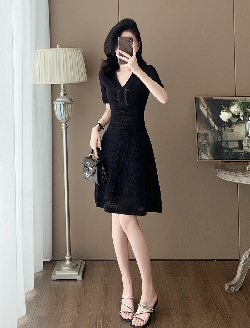 France style ice silk chanelstyle dress for women