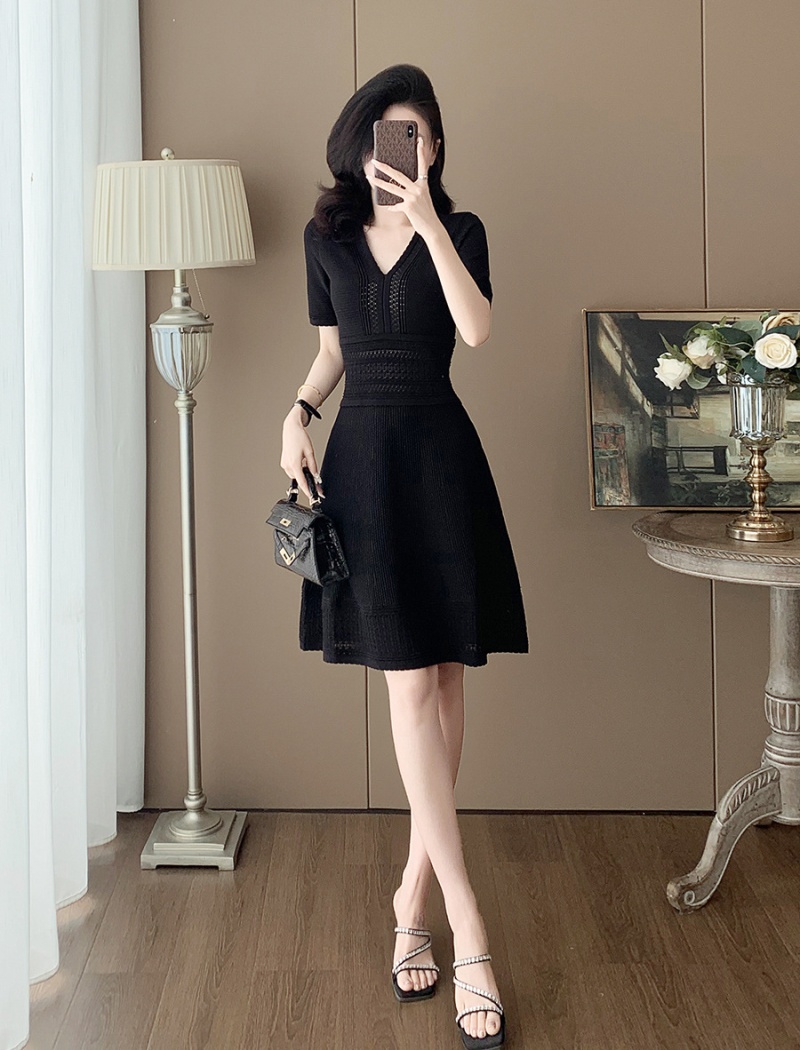 France style ice silk chanelstyle dress for women