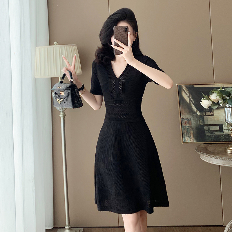 France style ice silk chanelstyle dress for women